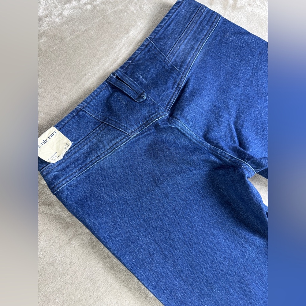 Free People We The Free Jeans Size 29 Slim Flare Stillwater Low-Rise Medium Wash - Picture 10 of 16
